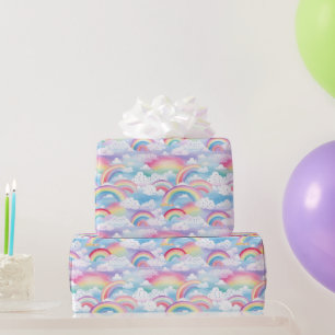 Papier Cadeau Arcs-en-ciel et Nuages