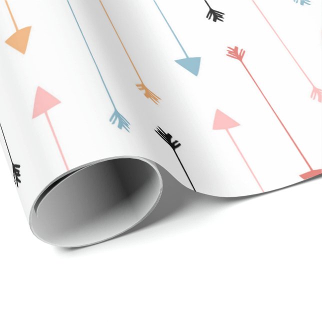 Papier Cadeau Arcs tribaux motif partie envelopper (Coin rond)