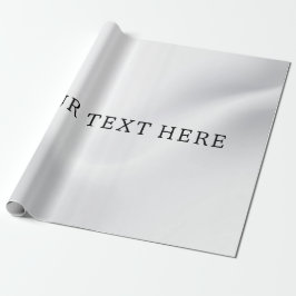 Papier Cadeau Argent ajouter votre papier d'emballage de texte p