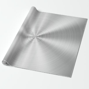 Papier Cadeau Argent brillant métallique de Faux élégant