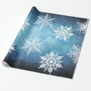 Papier Cadeau Argent et bleu