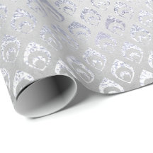 Argent gris floral Peacock Royal brillant
