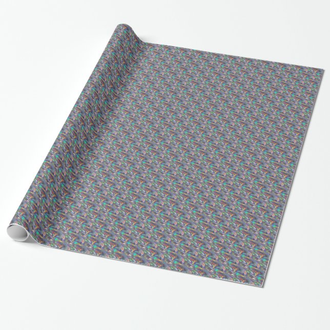 Papier Cadeau argent holographique (Déroulé)