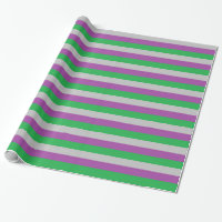 Argent, violet et bandes vertes