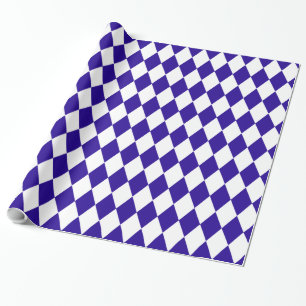 Papier Cadeau Arlequin bleu Ultramarine