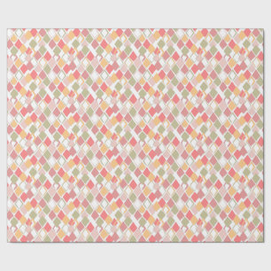 Papier Cadeau Arlequin motif en popsicles couleurs d'été
