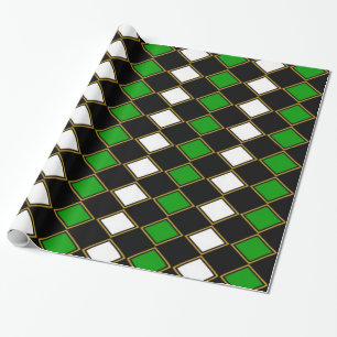 Papier Cadeau Arlequin vert
