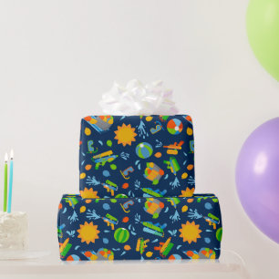 Papier Cadeau Armes à eau ballons d'été enfants motif