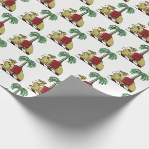 Papier Cadeau Armoiries de couleur palmier chameau héraldique