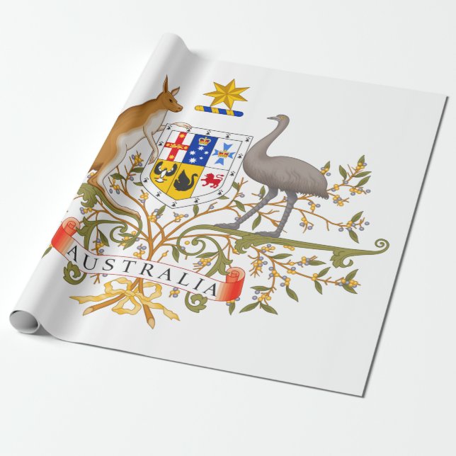 Papier Cadeau Armoiries de l'Australie (Déroulé)