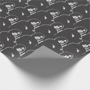 Papier Cadeau Armoiries de Snape Severus croisées B-W