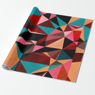 Papier Cadeau Arrière - plan Abstrait avec triangles et coloré