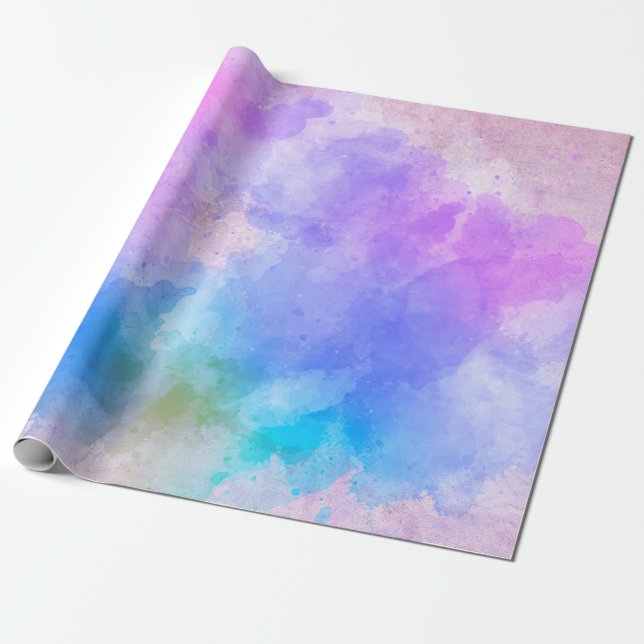 Papier Cadeau Arrière - plan art aquarelle abstraite (Déroulé)