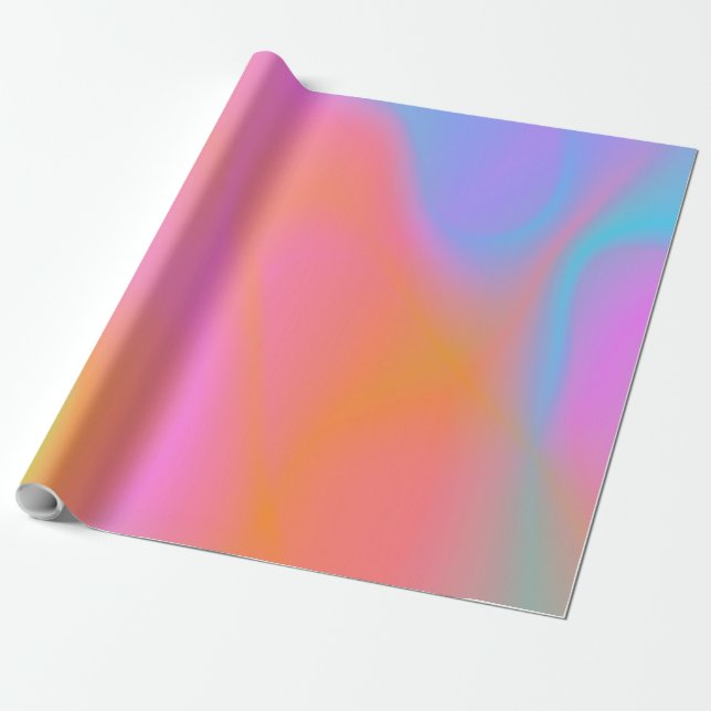 Papier Cadeau Arrière - plan au néon iridescent 11 (Déroulé)