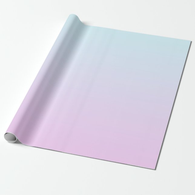 Papier Cadeau Arrière - plan de dégradé rose et bleu pastel (Déroulé)