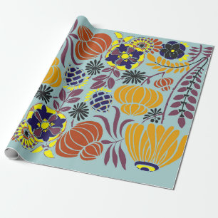 Papier Cadeau arrière - plan de design floral