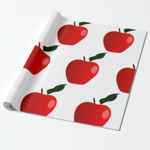 Papier Cadeau Arrière - plan de pomme rouge transparent