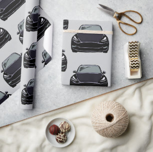Papier Cadeau Arrière - plan de voiture SUV de véhicule électriq