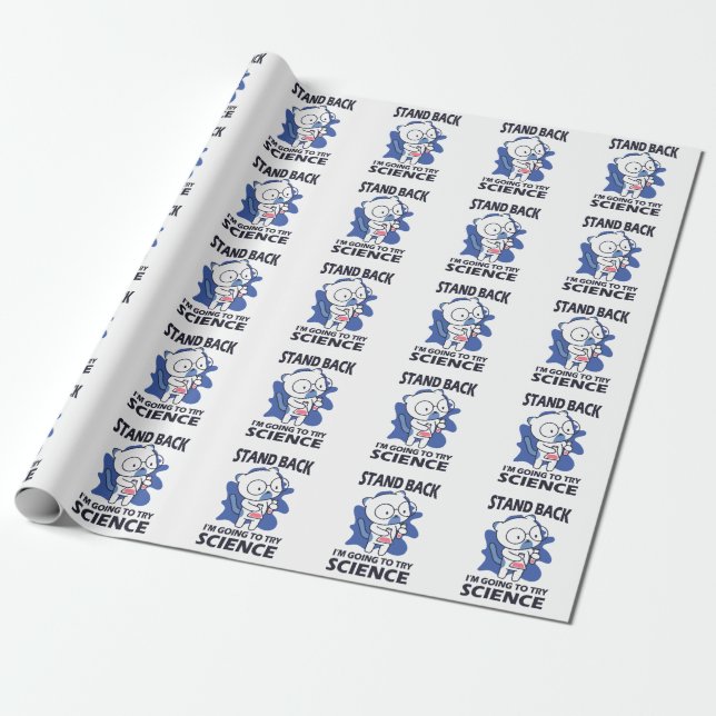 Papier Cadeau Arrière-plan - Expérience d'un scientifique adorab (Déroulé)