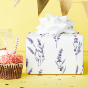 Papier Cadeau arrière - plan floral lavande aquarelle