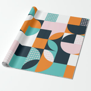Papier Cadeau Arrière - plan géométrique Abstrait avec carrés, t