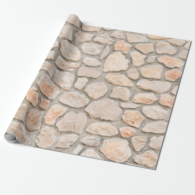 Papier Cadeau Arrière - plan mur en pierre grise. pierre, textur (Déroulé)