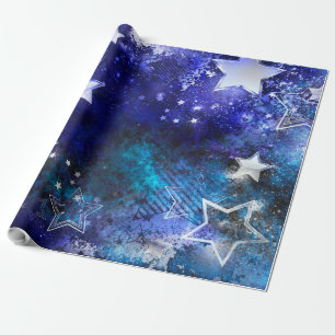 Papier Cadeau Arrière - plan spatial avec étoiles