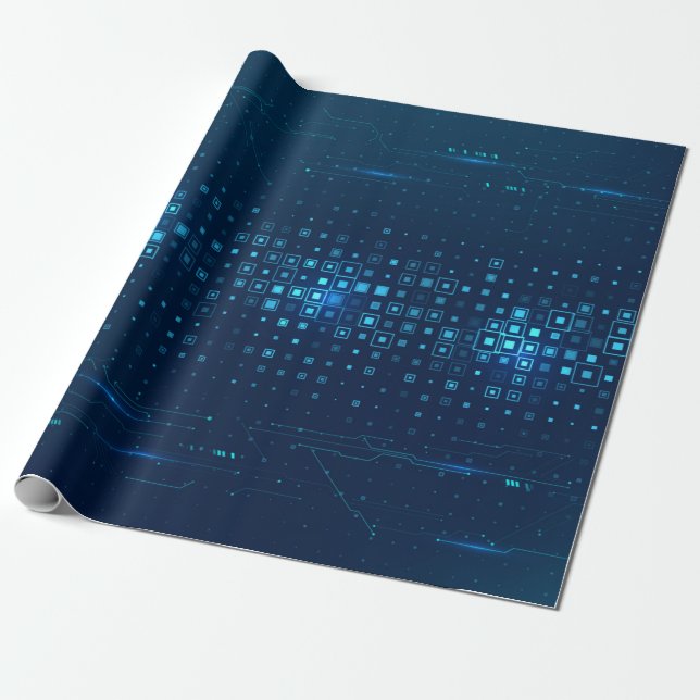 Papier Cadeau arrière - plan technologique Abstrait. Innovation  (Déroulé)