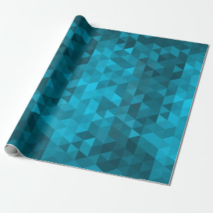 Papier Cadeau arrière - plan triangle bleu abstrait motif bas po