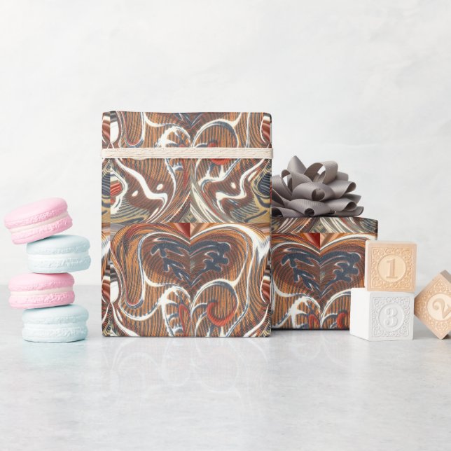 Papier Cadeau Art Abstrait africain (Baby Shower)