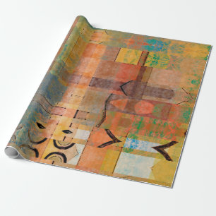 Papier Cadeau art abstrait géométrique bandes horizontales motif