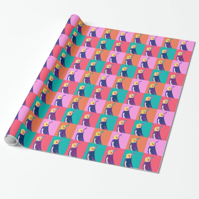 Papier Cadeau Art de bruit de Cockatiel (Déroulé)