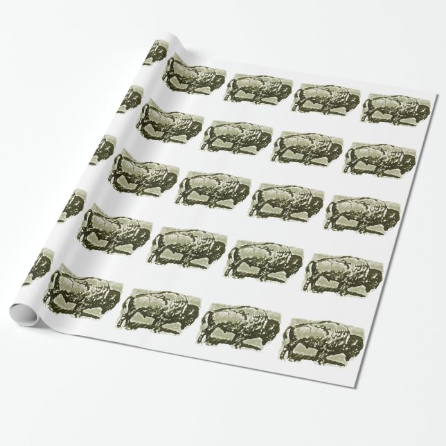 Papier Cadeau Art de Buffalo (Déroulé)