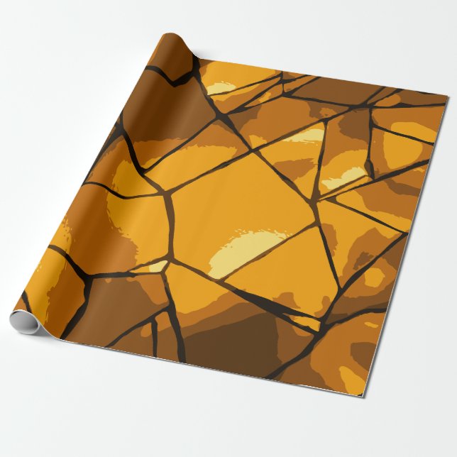 Papier Cadeau Art de la mosaïque d'or (Déroulé)