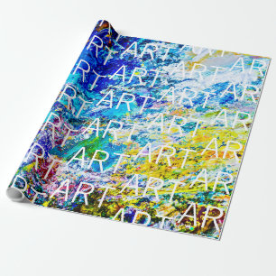 Papier Cadeau Art de la palette de couleurs personnalisable