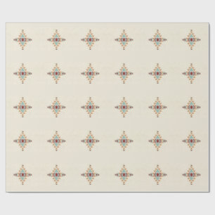 Papier Cadeau Art de motif de broderie géométrique marocain pers