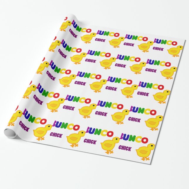 Papier Cadeau Art de poussin de Bunco d'amusement (Déroulé)