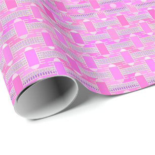 Papier Cadeau Art Déco chic industriel - rose, mauve