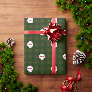 Papier Cadeau Art déco Créer photo personnalisée ou logo Noël
