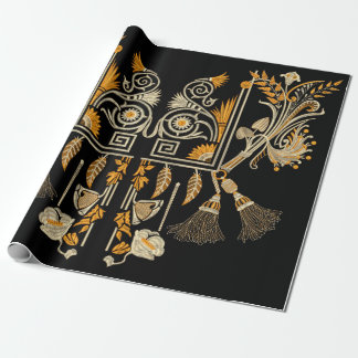 Papier Cadeau Art égyptien traditionnel frontière d'or créer mai