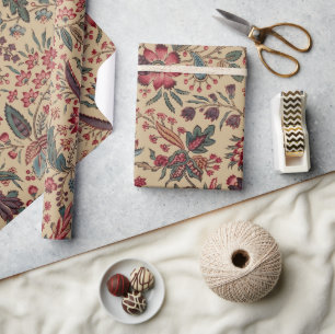 Papier Cadeau Art floral de la tapisserie