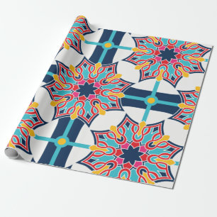 Papier Cadeau Art Islamique sans couture coloré