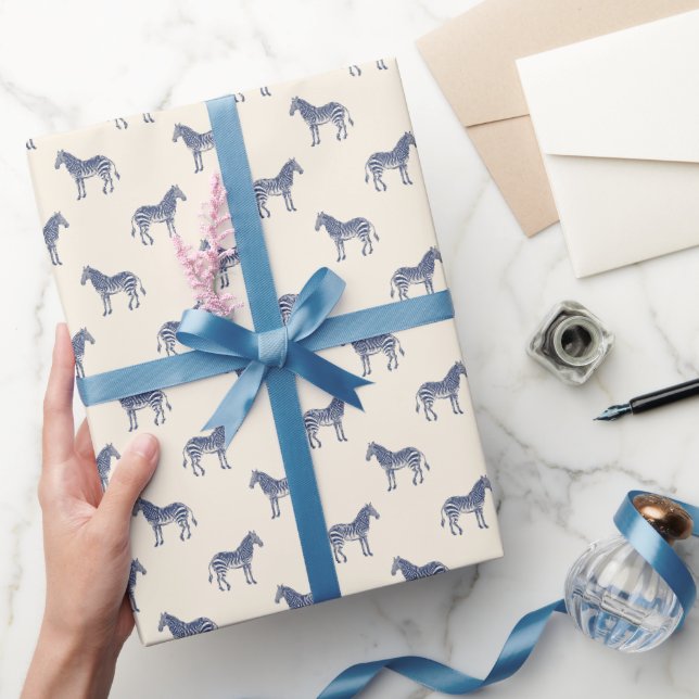 Papier Cadeau Art moderne ligne Zèbre Motif unique (Cadeaux)