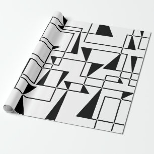 Papier Cadeau Art motif géométrique cool moderne, urbain, audaci