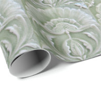 Art nouveau jugendstil tuile de fleurs gris vert