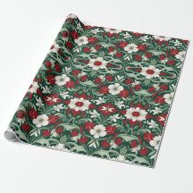 Art Nouveau Rouge Vert Blanc Noël