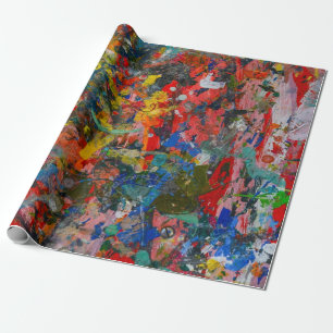 Papier Cadeau Art peinture design motif papier enveloppement