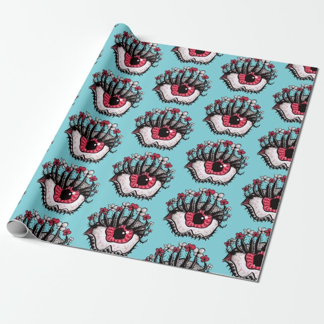 Papier Cadeau Art psychédélique psychopathe déplaisant de fonte (Déroulé)