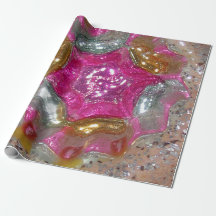 Art verre bulle gomme rose bijou Mariage Noël