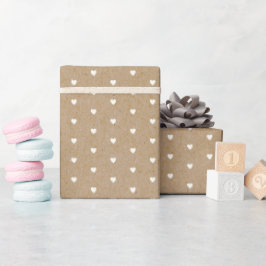 Papier Cadeau Artisanat Blanc Coeur Valentine's Day Envelopper P